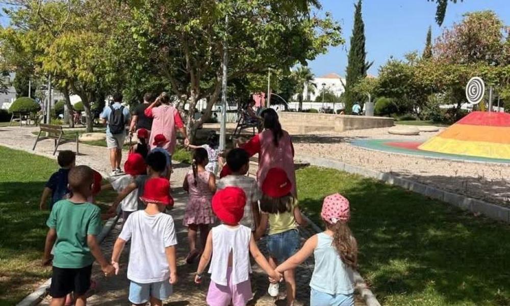 Sala do Centro Infantil “A Semente” visita Parque da Água